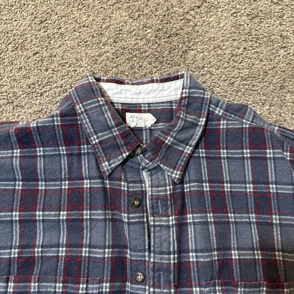 J Crew Flannel Mens Size XL 100% Cotton Premium Heavyweight Brushed Plaid Shirt‎ - Picture 3 of 9
